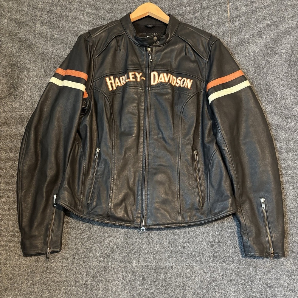 Harley Davidson XL Women's MISS ENTHUSIAST Leather Motorcycle Riding Jacket